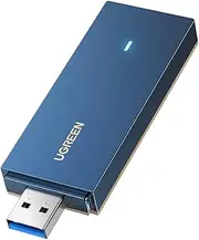 UGREEN AX1800 WiFi 6 Adapter USB 3.0 5G 2.4G Dual Band High-Speed Wireless Network Dongle 802.11AX Built-in Driver& Antennas for PC Laptop Desktop Computer Support Windows 11/10