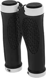 FOYTOKI 1Pair Ergonomic Bicycle Grips with Dual Locking Mechanism Comfortable Slip Handlebar Grips for Mountain Bikes Scooters and Bicycles Easy Installation Durable Quality Various