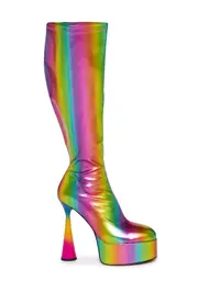 [AZALEA WANG] Ham Rainbow Platform Boots