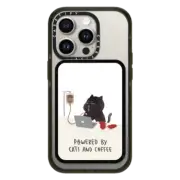 Snappy Cardholder Stand Cardholder Stand MagSafe Compatible Powered by cats and coffee card wallet by Moonaries illo