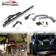 30" Rear Chase Light Bar+RGB Fang Light Kit For Can Am Maverick X3 XDS XRS 17-25