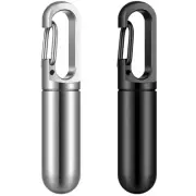 2 Pcs Keychain Pill Case Pocket Metal Pill Holder for Men Women Mini Waterpro...