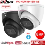 Dahua 4K 8MP Starlight AI SMD+ MIC H.265 PoE Eyeball IP Camera IPC-HDW3841EM-AS