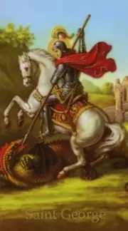 St. George, Patron Saint of England A - Laminated Holy 25 CARDS