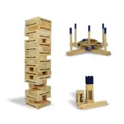 Giant Jenga | Kubb | Giant Quoits Ring Toss PACKAGE| Family Outdoor Garden Games