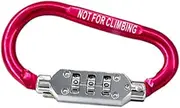 TEHAUX Carabiner Combination Lock Luggage Lock for Travel Aluminum Alloy Random Color