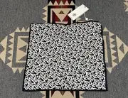 Tory Burch Navy Buddy Logo 11/12” Pocket Square Handkerchief NWT $48 T13