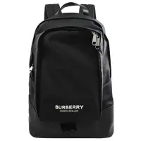 在飛比找momo購物網優惠-【BURBERRY 巴寶莉】簡約烙印LOGO厚輕便尼龍雙層旅