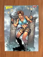 Wizard 2-Sided Poster | Tomb Raider Lara Croft / Marvel Earth X (no pin holes)