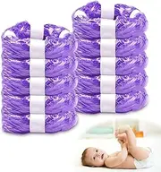 Forbabe Pack of 10 Refill Film for Nappy Bins, 4.5 m High Capacity Nappy Bin Refill Bags - Up to 320 Nappies, Compatible with Refill Cassettes from Angelcare/Tommee Tippee/Litter Locker - Purple