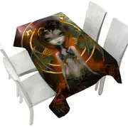 The Devil Elemental Fire Demons and Dark Fairy Tablecloth