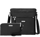 BAGGALLINI New Classic Go Bagg - Onyx Floral - includes RFID phone wristlet.