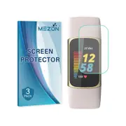 3 Pack MEZON Fitbit Charge 5 Ultra Clear TPU Film Screen Protectors