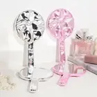 High definition Electroplating Handheld Mirror Round Beauty Mirror Office