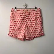 NWT Ted Baker Totley Small Scale Geometric Swim Short In Pink Sz 4