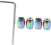 ZUNOXAZ 4Pcs Stylish Tire Valve Stem Caps for Cars Motorcycles Airtight Seal Unique Design Vibrant Colors for Tire Protection Vehicle Aesthetics