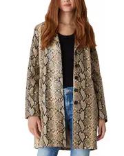 Blanknyc Faux Snakeskin Trench Coat