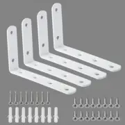 Floating Shelf Brackets,White Bracket for Shelves Heavy Duty L Wall Bracket Corn