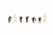 N Fire Brigade (Black protective clothing) Assembled and Painted Miniatures