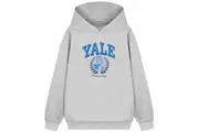 Yale Unisex Adult Bulldog Hoodie (Grey) (S)