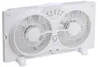 Twin Fan High Velocity Reversible AirFlow Fan, LED Lights, Thermostat, Max Cool
