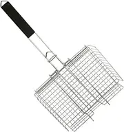 Mipcase 1Pc Barbecue Grill Rack for Outdoor Cooking Durable Compact BBQ Mesh Clamp Tool for Fish Steak Vegetables for Camping Picnics