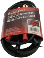 Jumper Booster Cable 12' 100% Copper 10 Gauge Tangle Free Color Coded Clamps