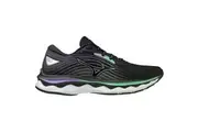 Mizuno | Womens Wave Sky 6 Neutral Cushioned Running Shoes (Black/Silver/Spring Bud)