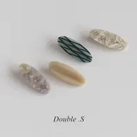 在飛比找蝦皮購物優惠-Double .S 正韓空運 文青低調小金標醋酸長橢圓鴨嘴夾