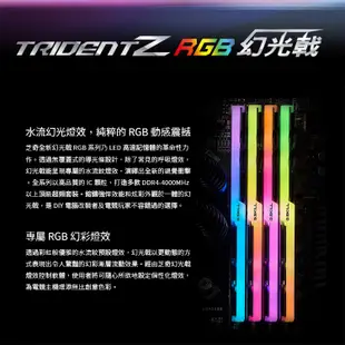 芝奇G.SKILL幻光戟 雙通 DDR4-4600 C18~19黑銀色 8GBx2