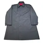 Hugo Boss Relaxed-Fit Black Coat Mens Large Rain Repellant Wind Overcoat $445