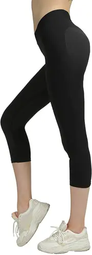 SEMATH Women Sports Capris Running Fitness Exercise Jogging Gym Yoga legging
