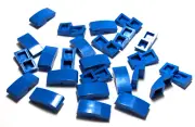 Lego - Lot of 25 - Blue, Plate, Bow 1 x 2 x 2/3