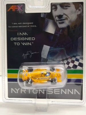 AFX #22114 #12 Ayrton Senna Lotus 99T 1987 - Yellow/Blue HO Scale Slot Car