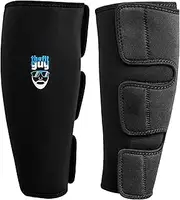 THEFITGUY Weightlifting Shin Guards, EasyWear - No Need to Take Off Shoes, Wear Over Skin, Socks, Training Pants and Tights, Ultimate Shin Protection (Pair)