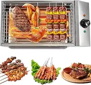 Generic Electric BBQ Grill, 2500W Table Indoor Electric Grill with 50-300°C Adjustable Temperature, Stainless Steel Modern Style