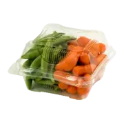 World Centric's 6.4x5.9x3.5 in (19 oz) Hinged Clamshell - PLA - - Case of 250
