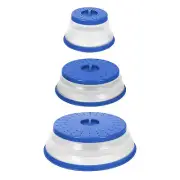Tovolo Vented Collapsible Microwave Cover Set of 3 (Stratus Blue) - Splatter ...