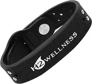 H2WELLNESS Magnetic Therapy Bracelet Super Ultra Strength Waterproof Breathable Comfortable Adjustable Infused with Titanium and Copper Sport Band (Black), One Size