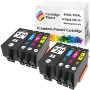 8 Pack (2BK,2C,2M,2Y) Compatible Ink for HP 934XL 935XL for HP Officejet 6820 Officejet Pro 6230 Officejet Pro 6830