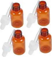 HEALEEP 4pcs Dropper Bottles Plastic Essential Oil Sub Bottles with Leakproof Design for Travel Outdoor Use Compact Reusable Aromatherapy Containers