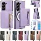 For Samsung Galaxy Z Fold 6 5 4 3 Magnetic Magsafe Case 2 in 1 Wallet Card Cover