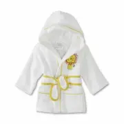 Little Wonders Infant Boys' White Embroidered Lion Hooded Bathrobe, 3-6 Months
