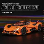 1/24 比例 APOLLO PROJECT EVO 壓鑄合金迴力汽車收藏品兒童玩具禮物