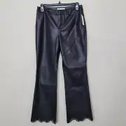 By Anthropologie Laser-Cut Faux Leather Trousers size 2 t10