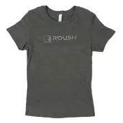 Women's Roush Performance Bling Rhinestone Logo Tee Shirt T-Shirt Gray
