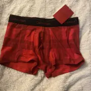 New Calvin Klein Men's Cotton Stretch Holiday Plaid Boxer Brief-Large NB3359620
