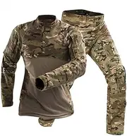 [Sunnystacticalgear] Outdoor Sports Airsoft Gear Hunting Clothes Shooting Shirt Pants Set Battle Dress Uniform BDU Tactical Combat Camouflage Clothing