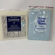 Lot Of 2 Aida Cross Stitch Cloth 14 And 16 Count New In Packages 12”x 18”