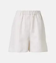 [Loro Piana] Loro Piana Angelo linen Bermuda shorts AU 8 white